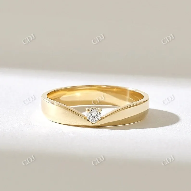 0.06CTW Wishbone Solo Natural Diamond Wedding Band