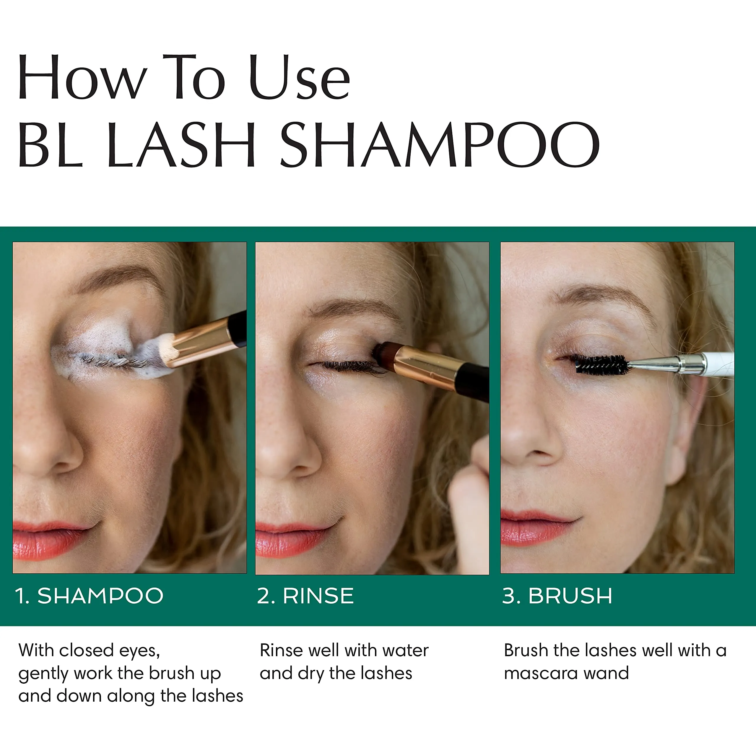 100ml BL Lash Shampoo for Eyelash Extensions – Gentle Lash Foam with Neutral pH Removes Dirt and Nourishes Eyelashes to Promote Growth and Stronger Longer Retention – Include Lash Cleansing Brush (100ml) 3.38 Fl Oz (Pack of 1)