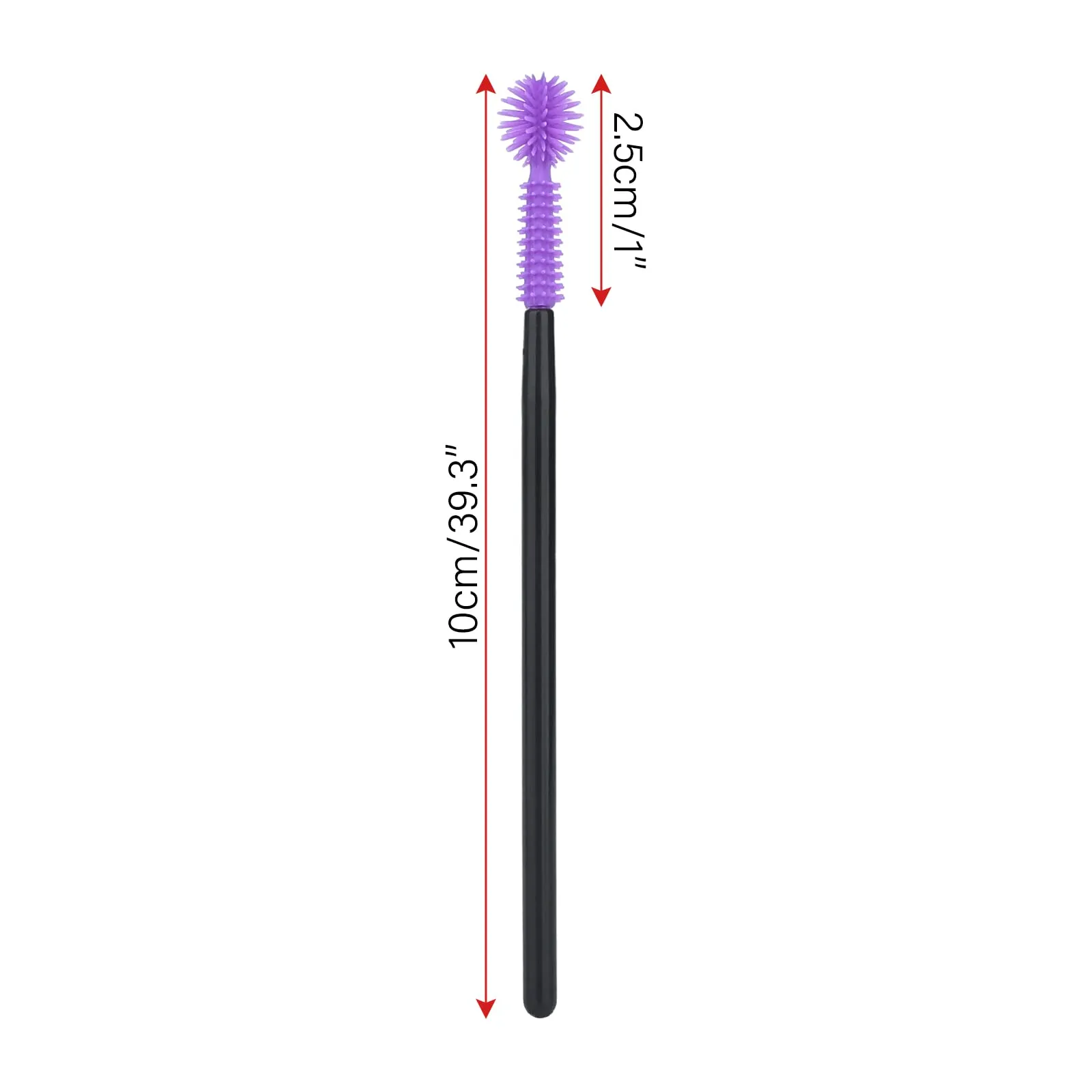 100PCS Disposable Silicone Eyelash Mascara Wands Brushes Cosmetic Eyelash Extension Applicators Professional Makeup Tool Set (Purple)