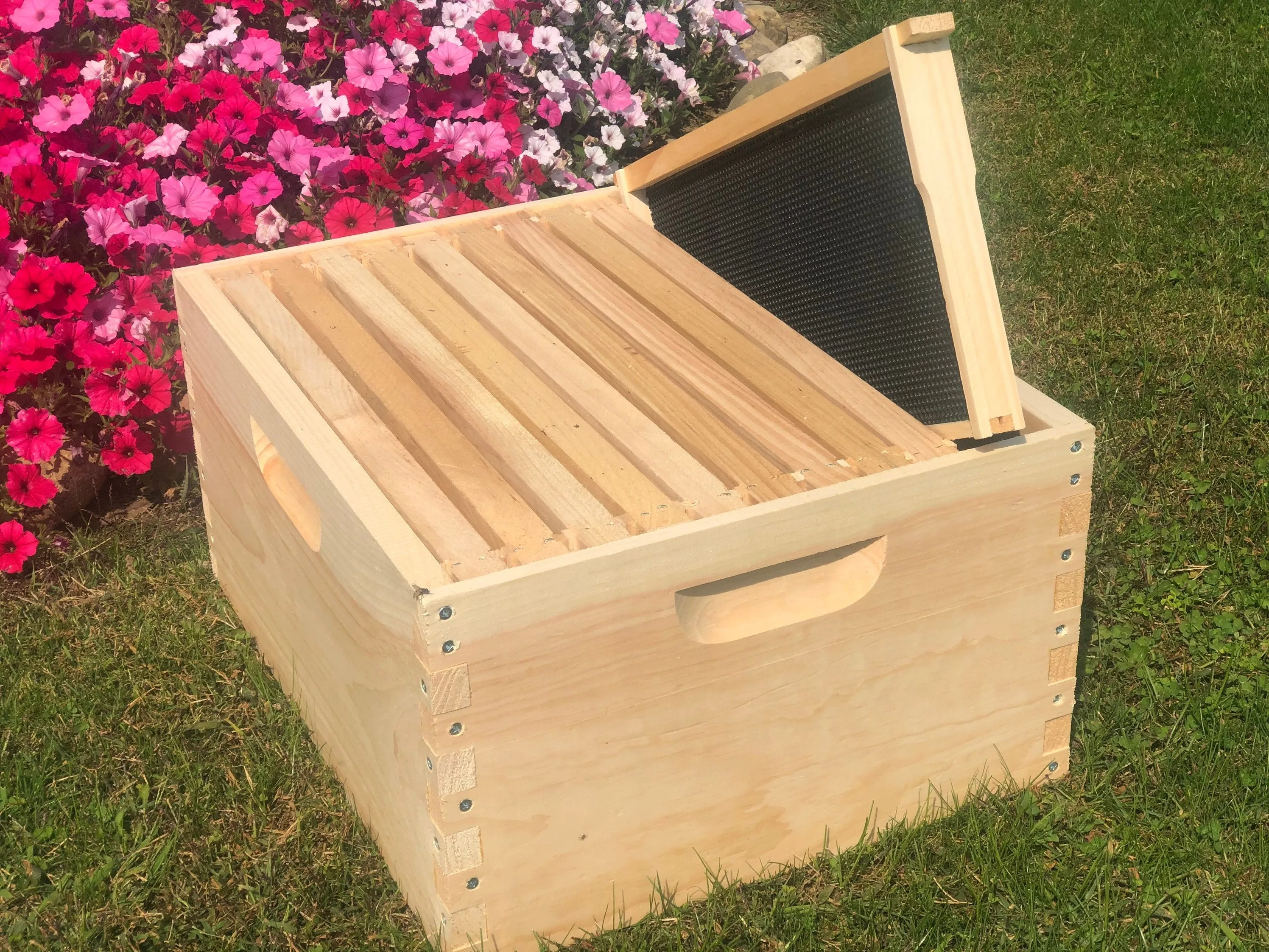 2 Deep 1 Medium Complete Bee Hive w/Frames & Foundations (Assembled) Langstroth