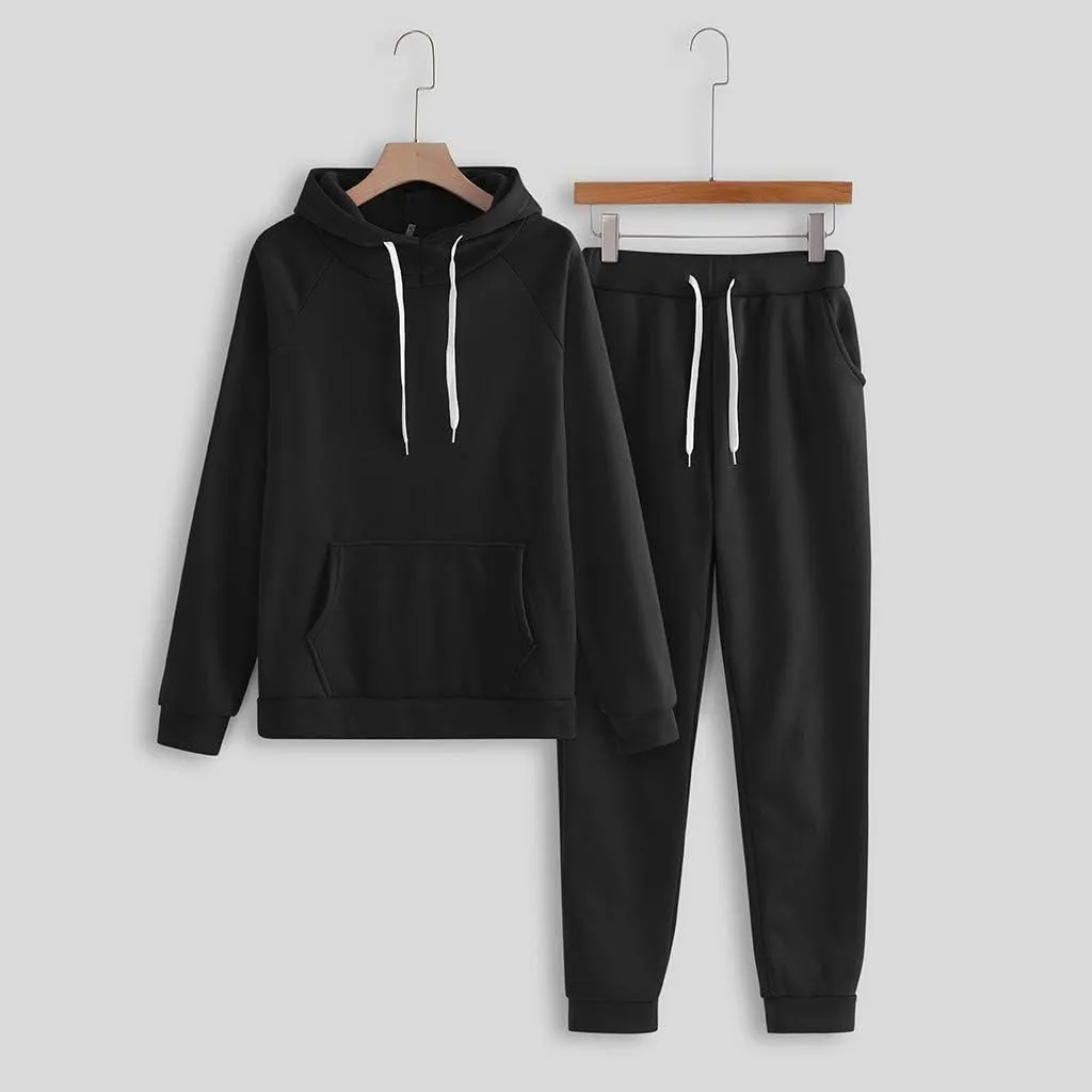 2 Piece Outfits for Women, Womens Sweatshirts Oversized Hoodie Long Sleeve Pullover Tracksuit Jogger Sweatpants with Pockets