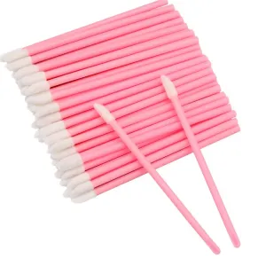 200PCS Pink Lip Gloss Applicators,Disposable Lip Brushes Lipstick Gloss Wands Applicator Perfect Makeup Tool Kits