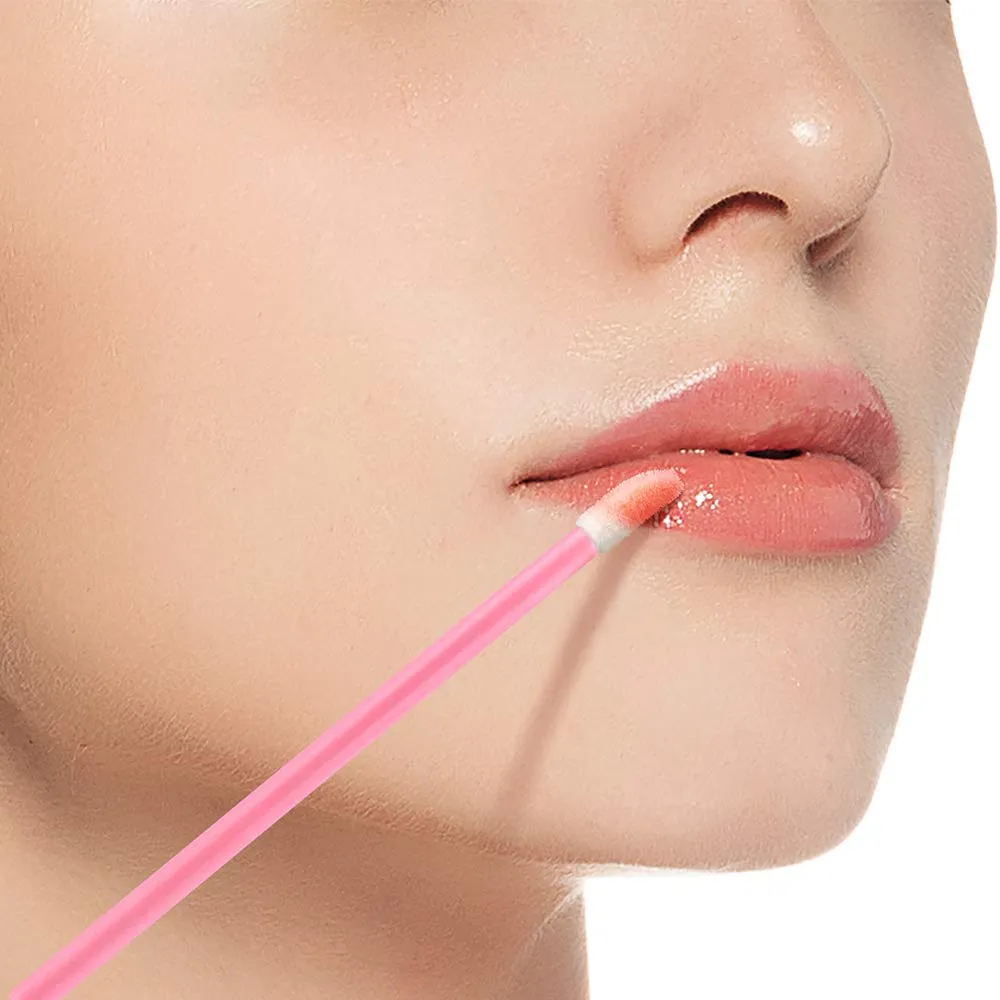 200PCS Pink Lip Gloss Applicators,Disposable Lip Brushes Lipstick Gloss Wands Applicator Perfect Makeup Tool Kits