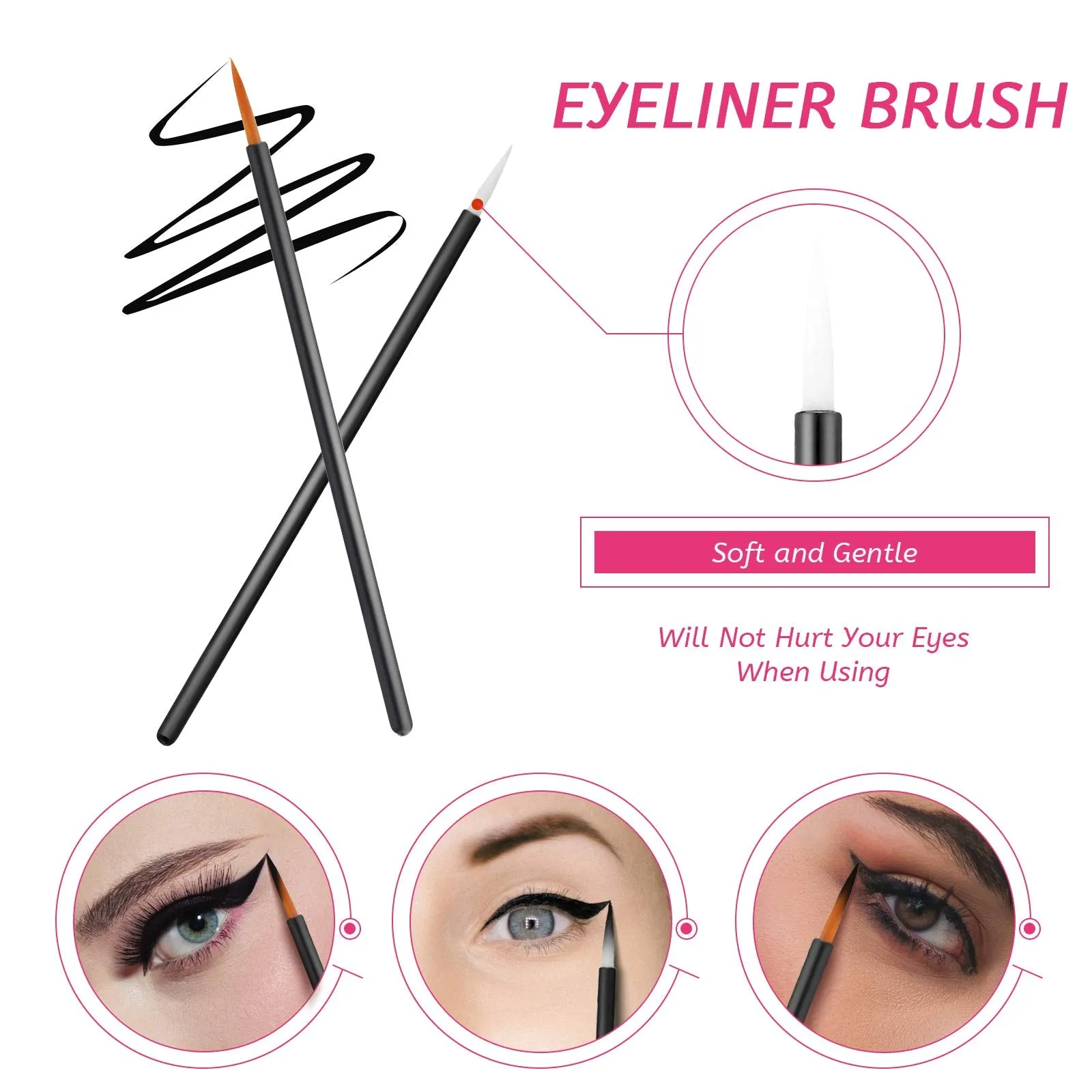 263 Pieces Makeup Applicators Tools Kit, Include 50 Disposable Eyeliner Brushes 100 Mascara Wands Eyelash Brush 100 Lipstick Applicators Lip Wands and 12 Makeup Hair Clips with Plastic Organizer Box