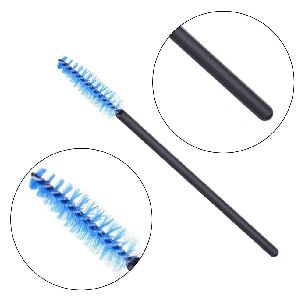 300 Pack Multicolor Disposable Eyelash Mascara Brushes Wands Applicator Makeup Brush Kits, 6 Colors