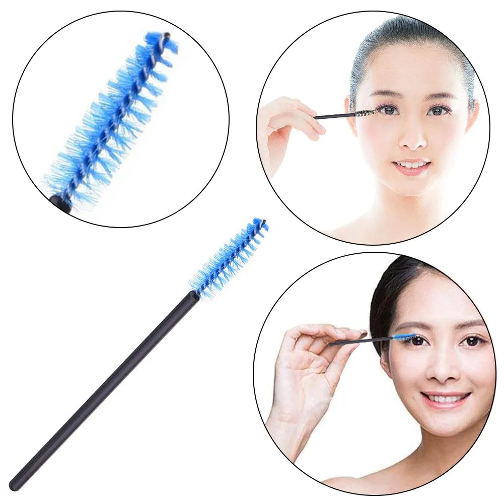 300 Pack Multicolor Disposable Eyelash Mascara Brushes Wands Applicator Makeup Brush Kits, 6 Colors