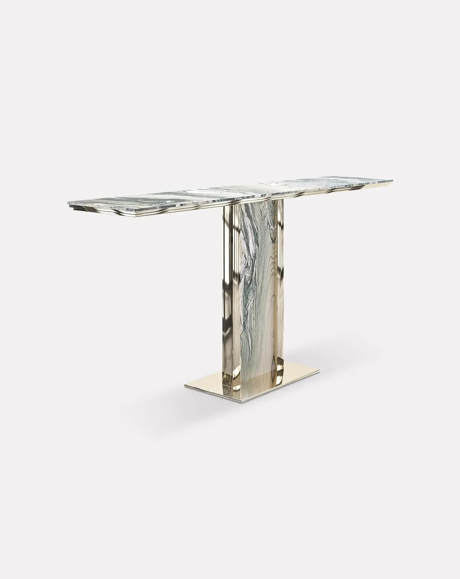 Afon Cipollino Verde Marble Console Table
