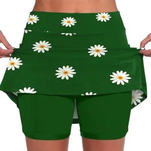 aihihe Golf Skirts for Women 18 inch Long Womens Shorts 5 inch Inseam Pull on Womens Shorts Casual Long Length