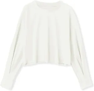 AKEWEI Women's Raw-cut Hem Lightweight Tops Trendy Crop Sweatshirts Casual Crewneck Shirts
