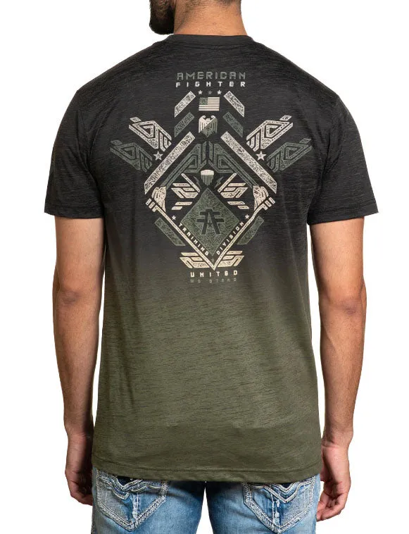 American Fighter Hitchcock Short Sleeve Tee T-Shirt - Four Leaf Clover/Forest Night