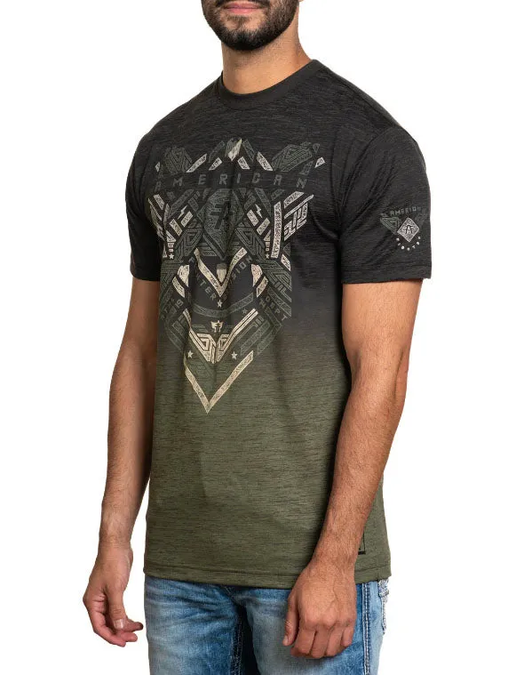 American Fighter Hitchcock Short Sleeve Tee T-Shirt - Four Leaf Clover/Forest Night