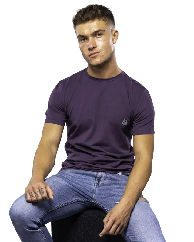 Antonio Falcone Simeone Short Sleeved T-shirt With Crew Neckline Cosmos Navy