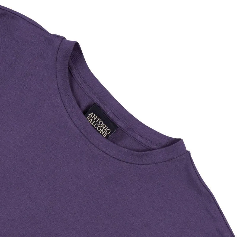 Antonio Falcone Simeone Short Sleeved T-shirt With Crew Neckline Cosmos Navy