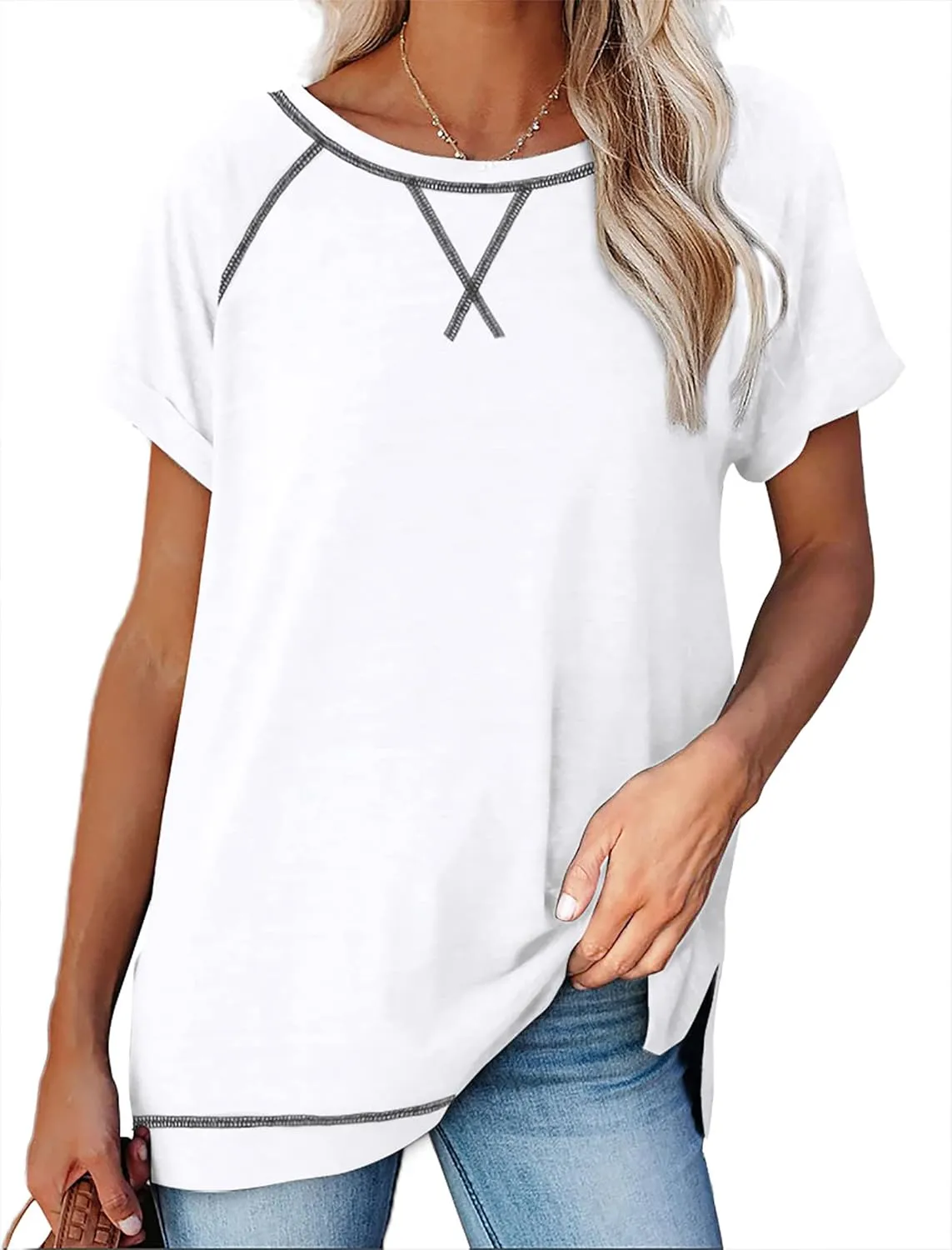 Aokosor Summer Tops for Women Casual 2025 Loose Fitting Outfits Workout
