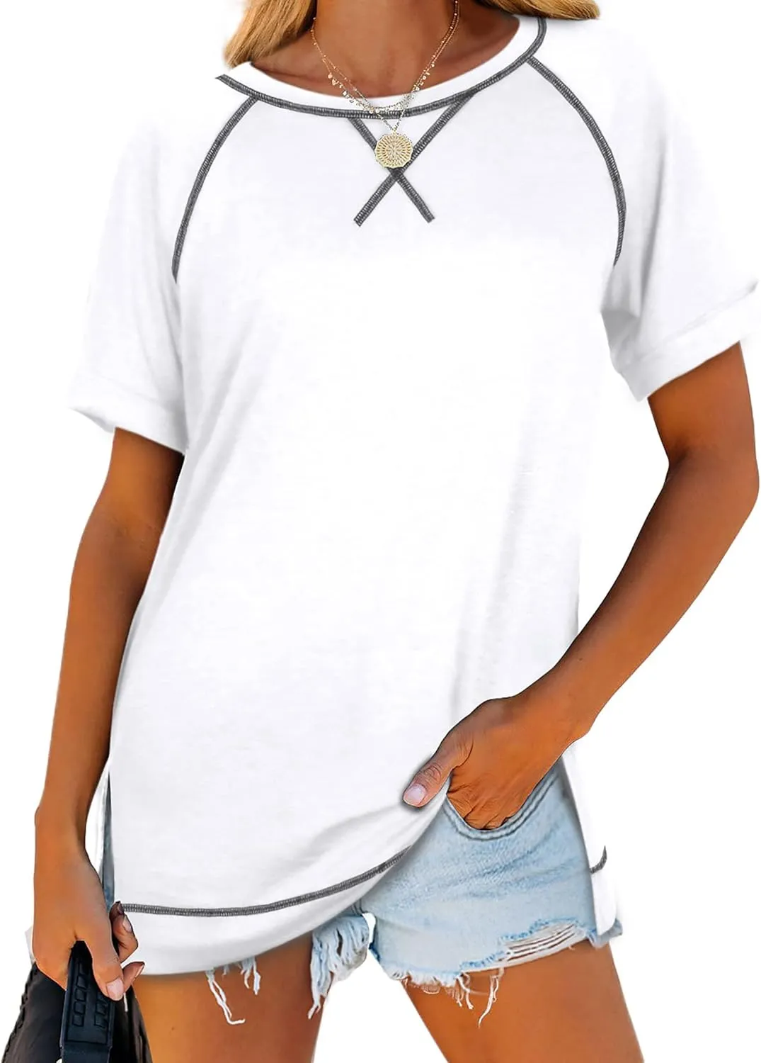 Aokosor Summer Tops for Women Casual 2025 Loose Fitting Outfits Workout
