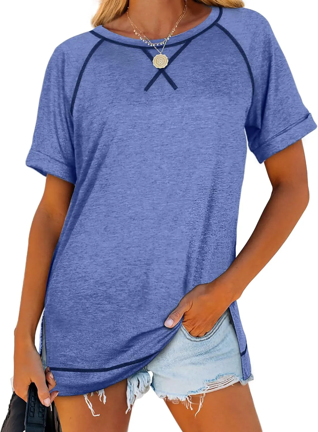Aokosor Summer Tops for Women Casual 2025 Loose Fitting Outfits Workout
