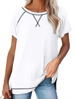 Aokosor Summer Tops for Women Casual 2025 Loose Fitting Outfits Workout
