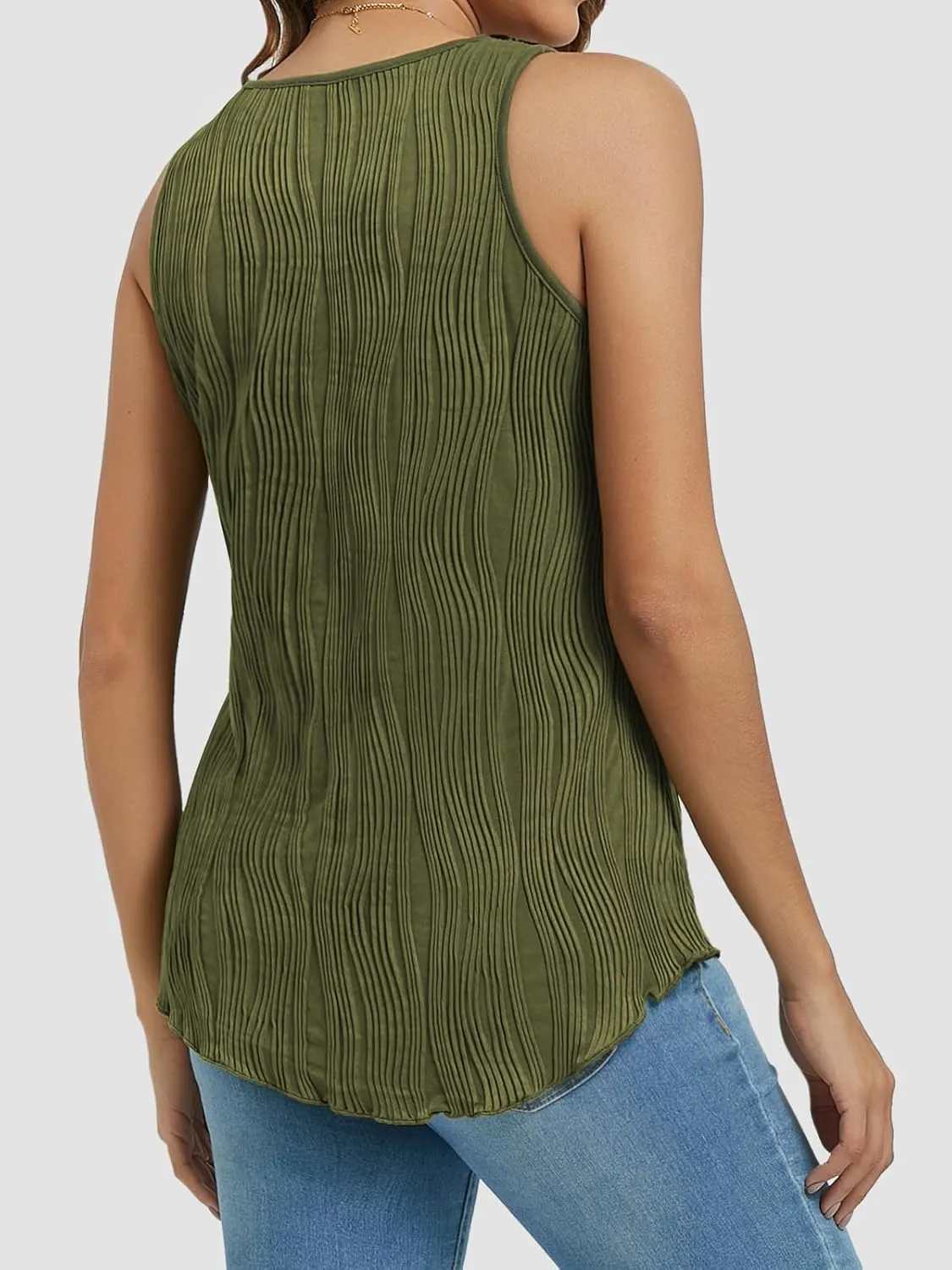 ATHMILE Women's Dressy Business Casual Tank Tops Summer Sleeveless Trendy Spring Blouses Flowy Work Shirts