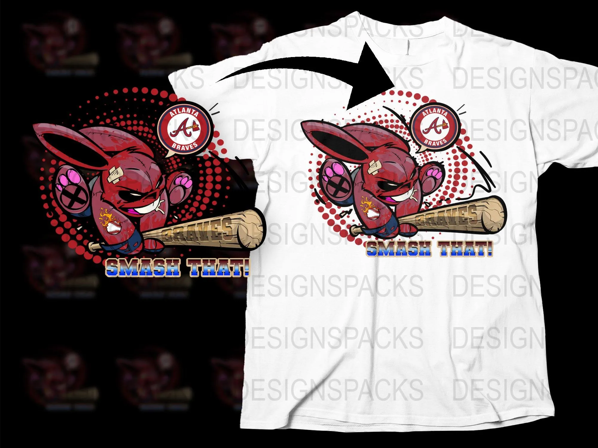 Atlanta Braves Smash That Png Digital Download