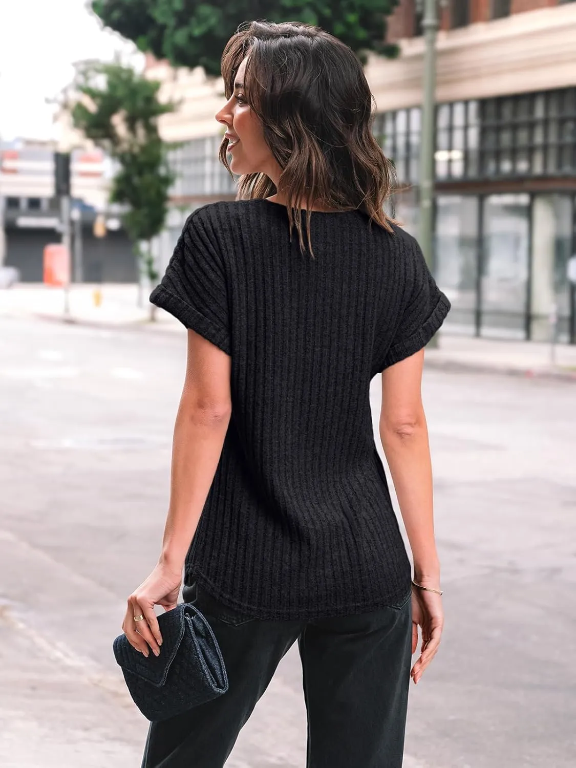 AUTOMET Women Shirts Summer Sweaters Short Sleeve Tunic Tops 2025 Dressy Casual Business Blouses