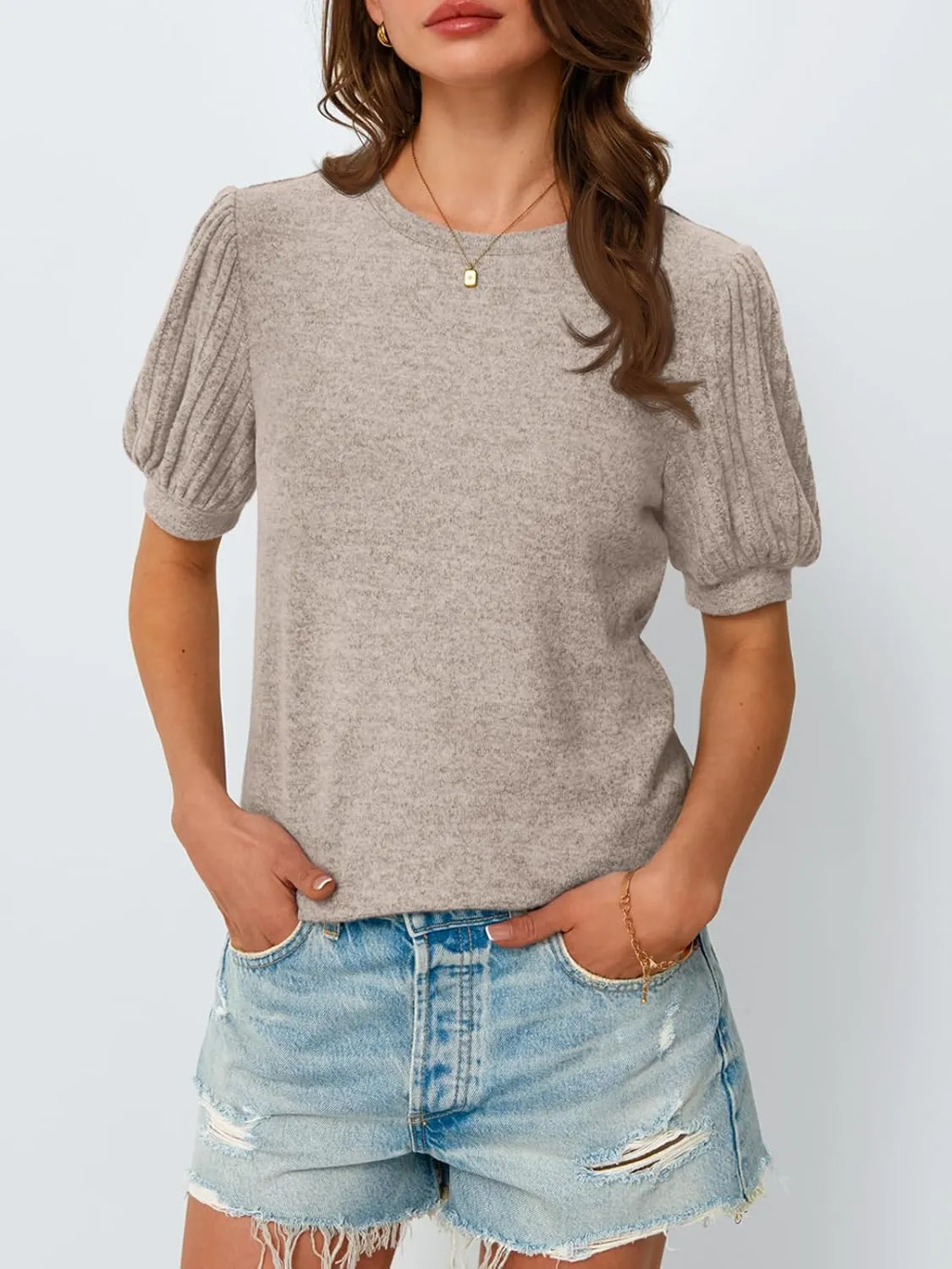 AUTOMET Womens Summer Tops Dressy Casual Blouses Business Short Sleeve Shirt 2025 Cute Trendy Sweater