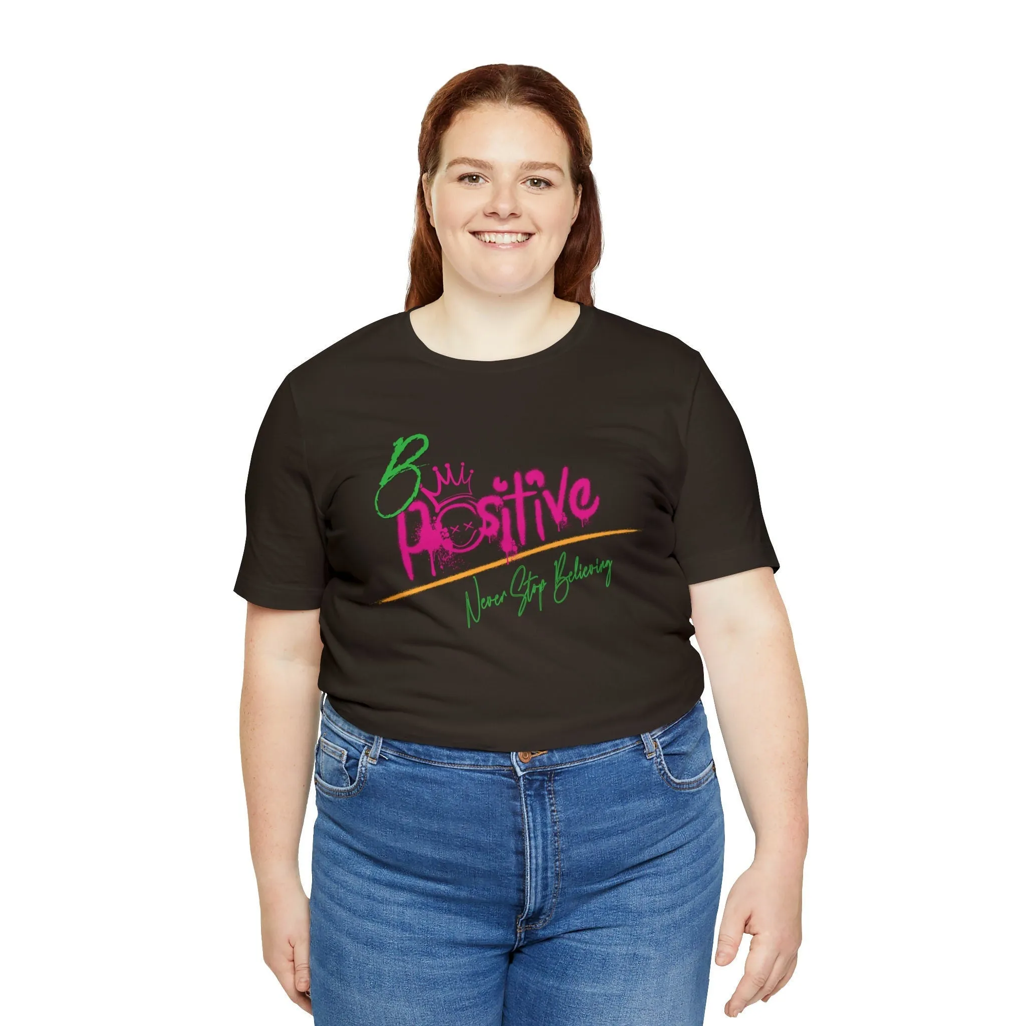 Be Positive T-Shirt | M23 Designs Funny Graphics Apparel | Etsy shirts | Good vibes T-shirts Short Sleeve
