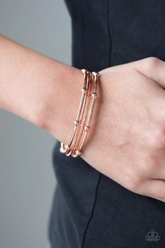 Beauty Basic Copper Bangle Bracelet Set - Paparazzi Accessories