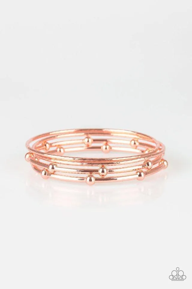 Beauty Basic Copper Bangle Bracelet Set - Paparazzi Accessories