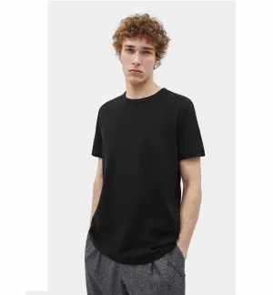 Bershka- Waffle Texture T-Shirt- Black