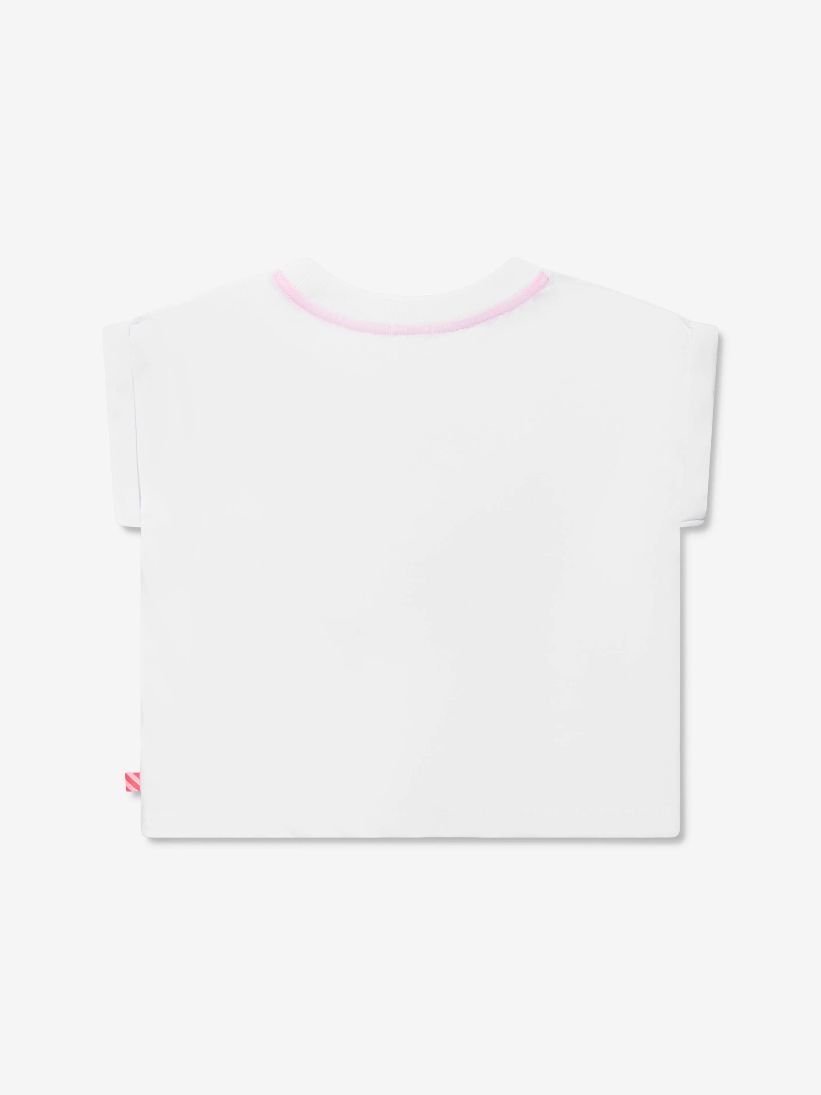 Billieblush Girls Sequin Trainer T-Shirt in White