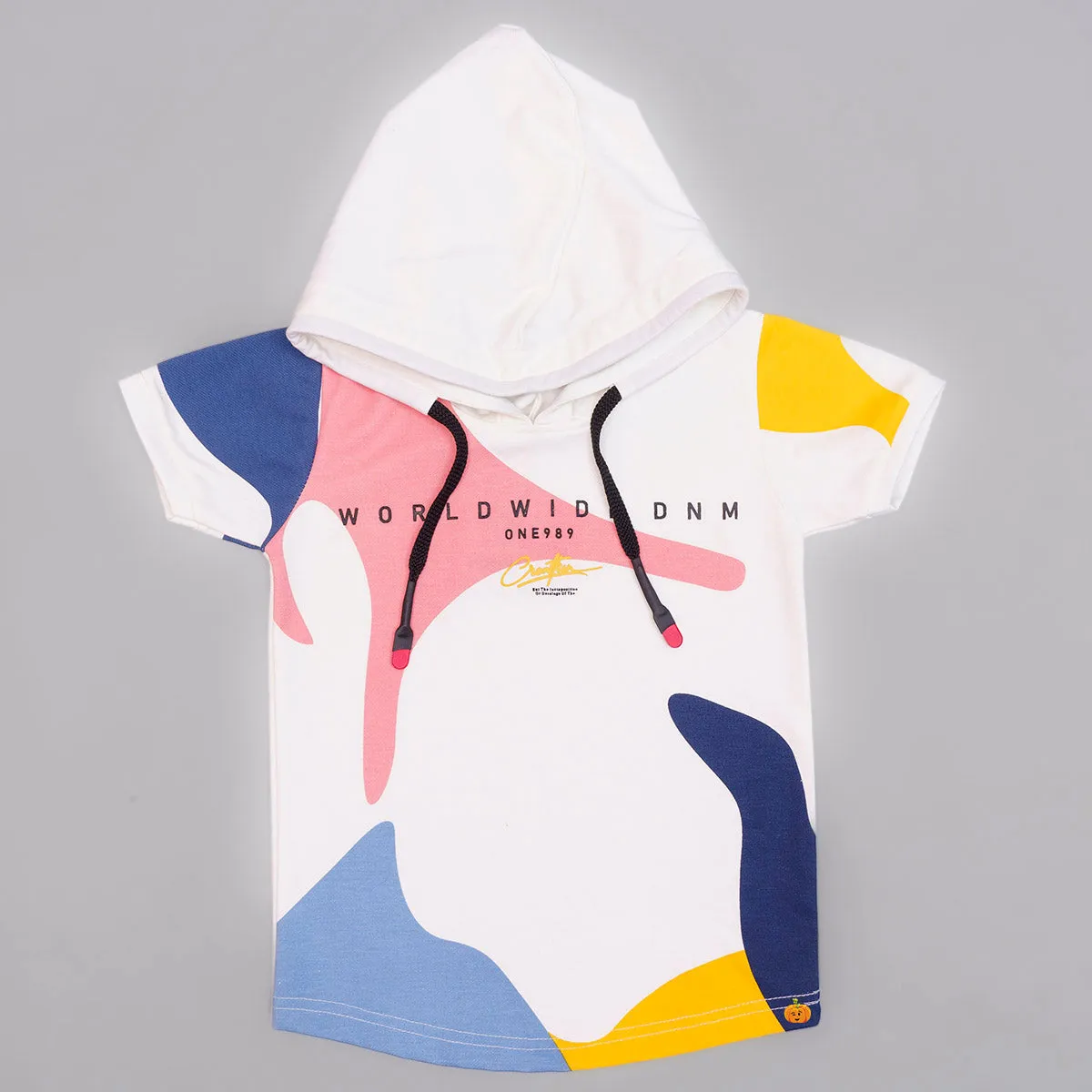 Black & Cream Hooded Boys T-shirt