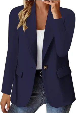 Blazers for Women 2024 Slim Fit Office Blazer Jackets Long Sleeve Open Front Suit Jackets Elegant Business Suits