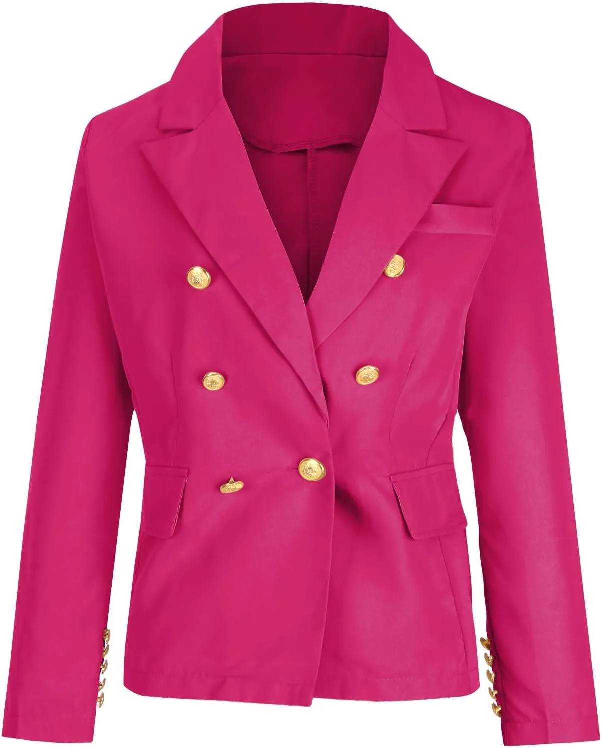 Blazers for Women Business Casual Long Sleeve Fitted Blazer Double Breasted Blazer Work Office Jacket Elegant Blazers