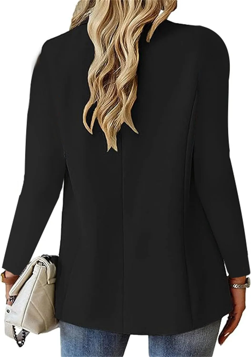 Blazers for Women Business Casual Open Front Long Sleeve Notch Lapel Office Blazer Jacket Work Office Suit Jackets Top