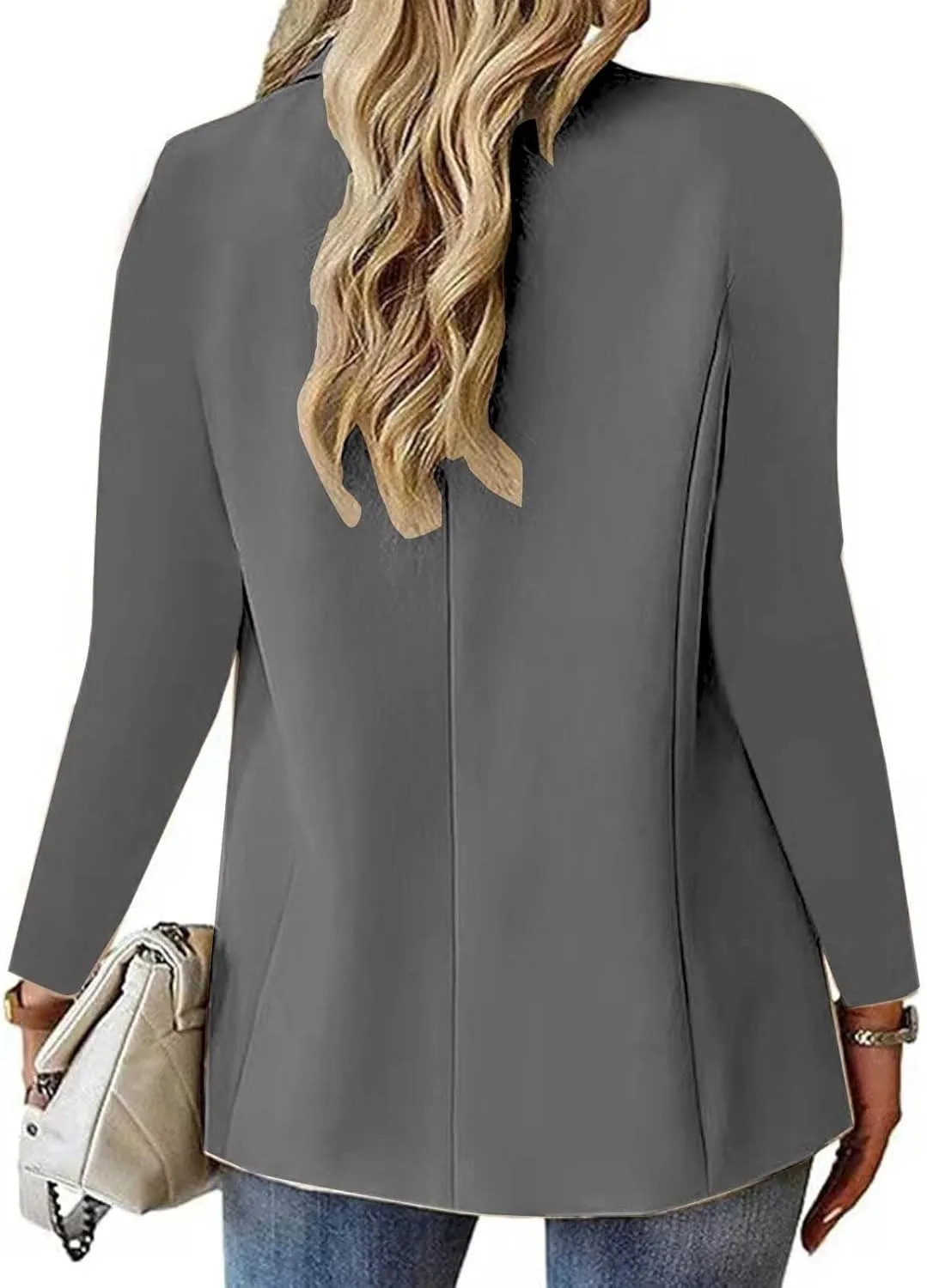 Blazers for Women Business Casual Open Front Long Sleeve Notch Lapel Office Blazer Jacket Work Office Suit Jackets Top