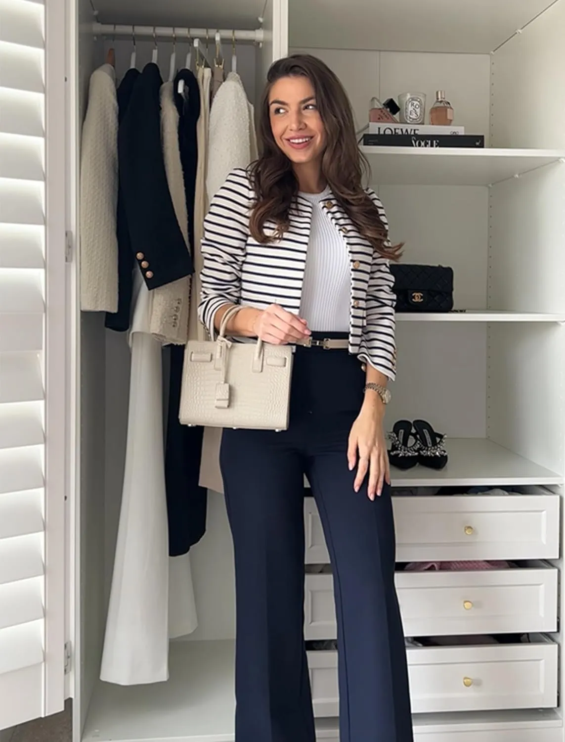 Blazers for Women Bussiness Causal Open Front Long Sleeve Blazer, Black Work Office Blazer Jacksts for Women