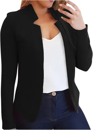 Blazers for Women Short Fall Jackets Tops Long Sleeve Shirts Casual Lightweight Cardigan Coat Cropped Blazer, Small