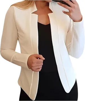 Blazers for Women Short Fall Jackets Tops Long Sleeve Shirts Casual Lightweight Cardigan Coat Cropped Blazer, Small