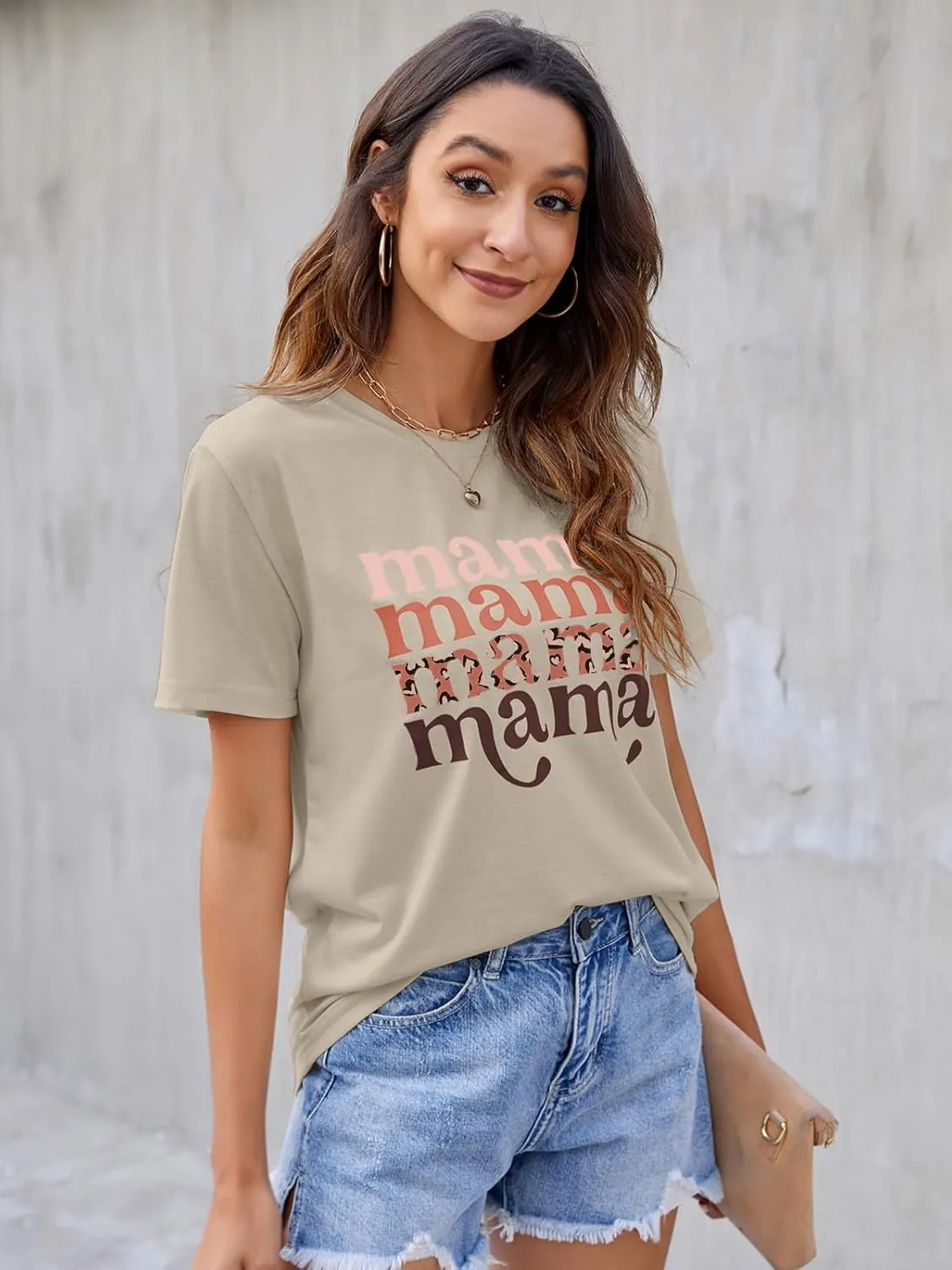 Blooming Jelly Womens Mama Shirt Fashion Graphic Tee Shirts Loose Fit Summer Tops Short Sleeve Blouses