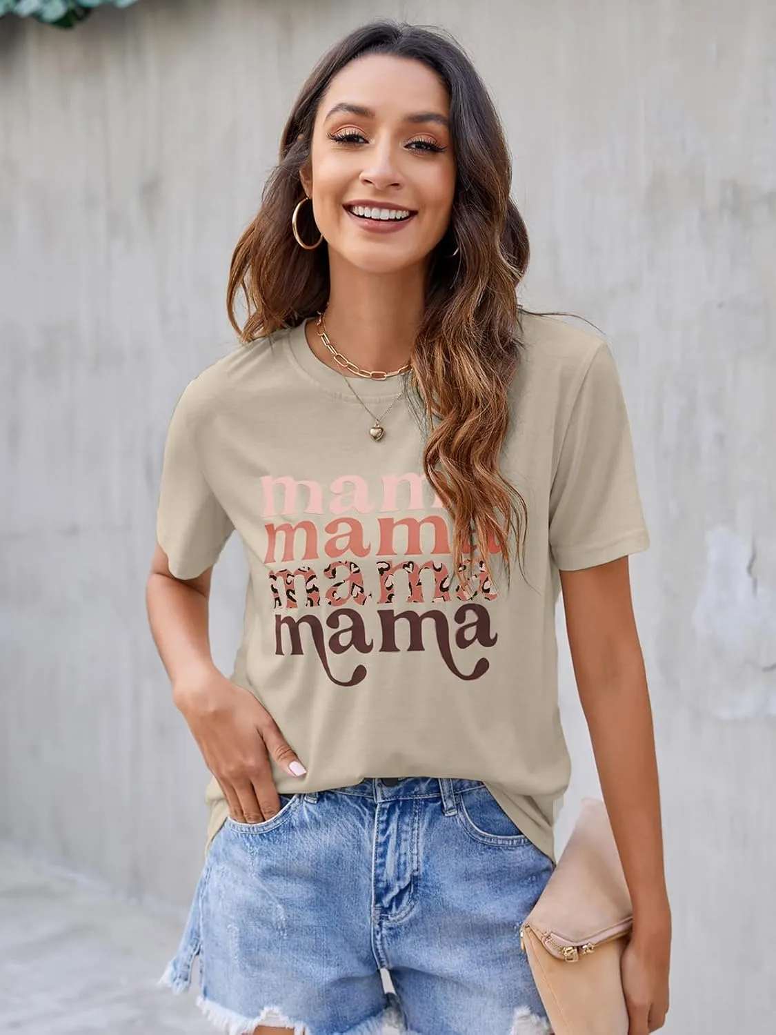 Blooming Jelly Womens Mama Shirt Fashion Graphic Tee Shirts Loose Fit Summer Tops Short Sleeve Blouses