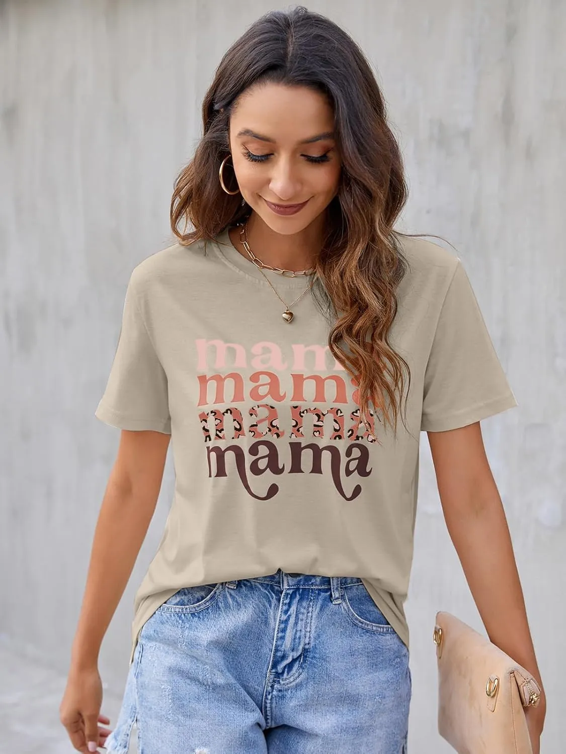 Blooming Jelly Womens Mama Shirt Fashion Graphic Tee Shirts Loose Fit Summer Tops Short Sleeve Blouses