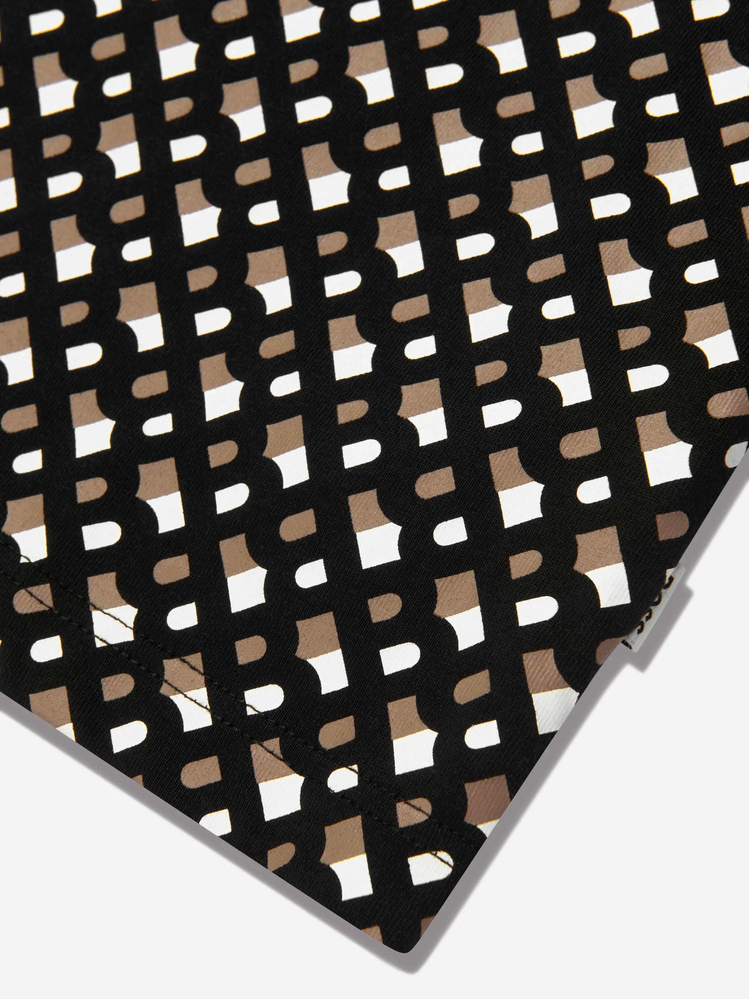 BOSS Boys Organic Cotton Monogram T-Shirt In Brown