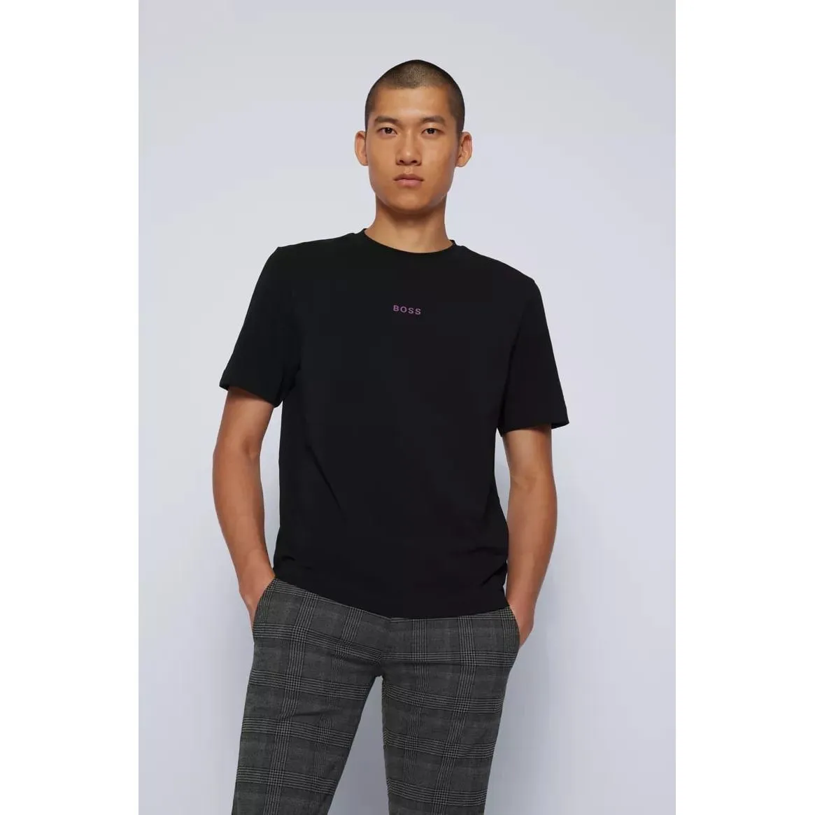 BOSS RELAXED-FIT T-SHIRT IN STRETCH COTTON WITH LOGO PRINT