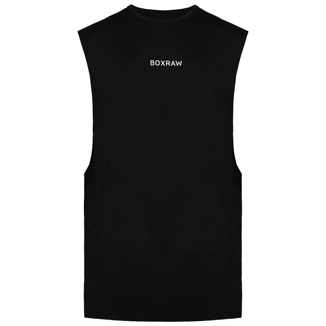 BoxRaw SMRT-TEC Mens Black Muscle Tank Top