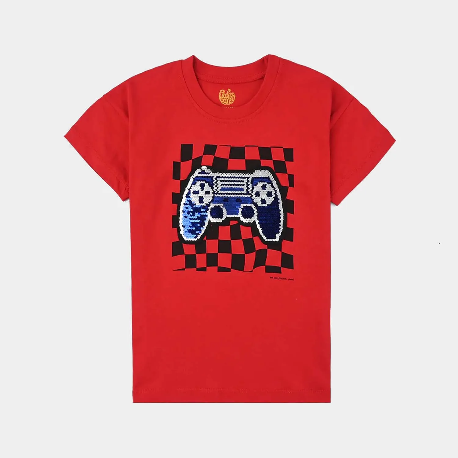 Boys Cotton Jersey T-Shirt H/S Joy Stick-HR.Red