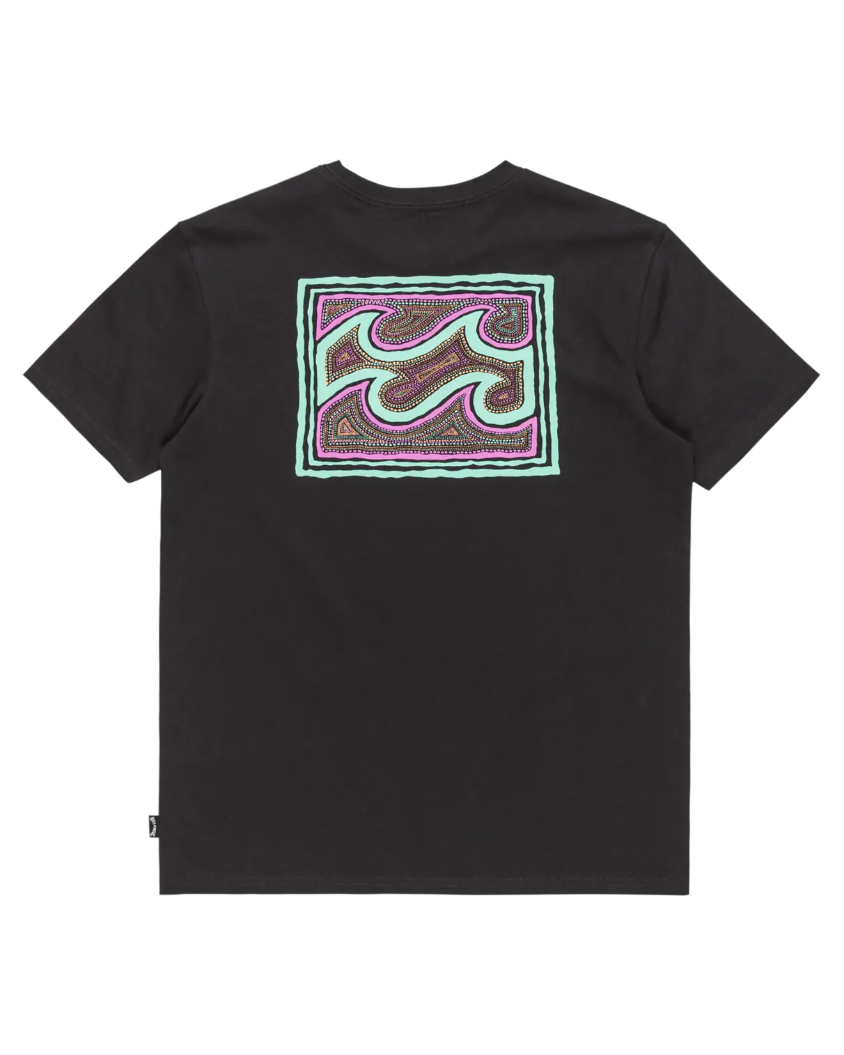Boys Crayon Wave T-Shirt in Washed Black