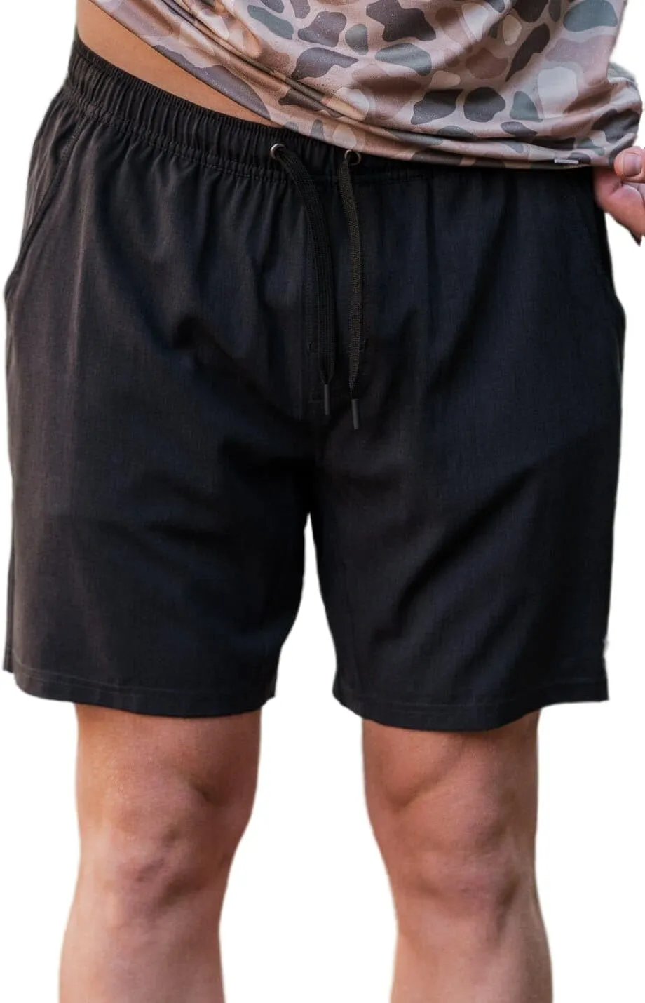 Burlebo White Speckled Athletic Shorts - White Liner
