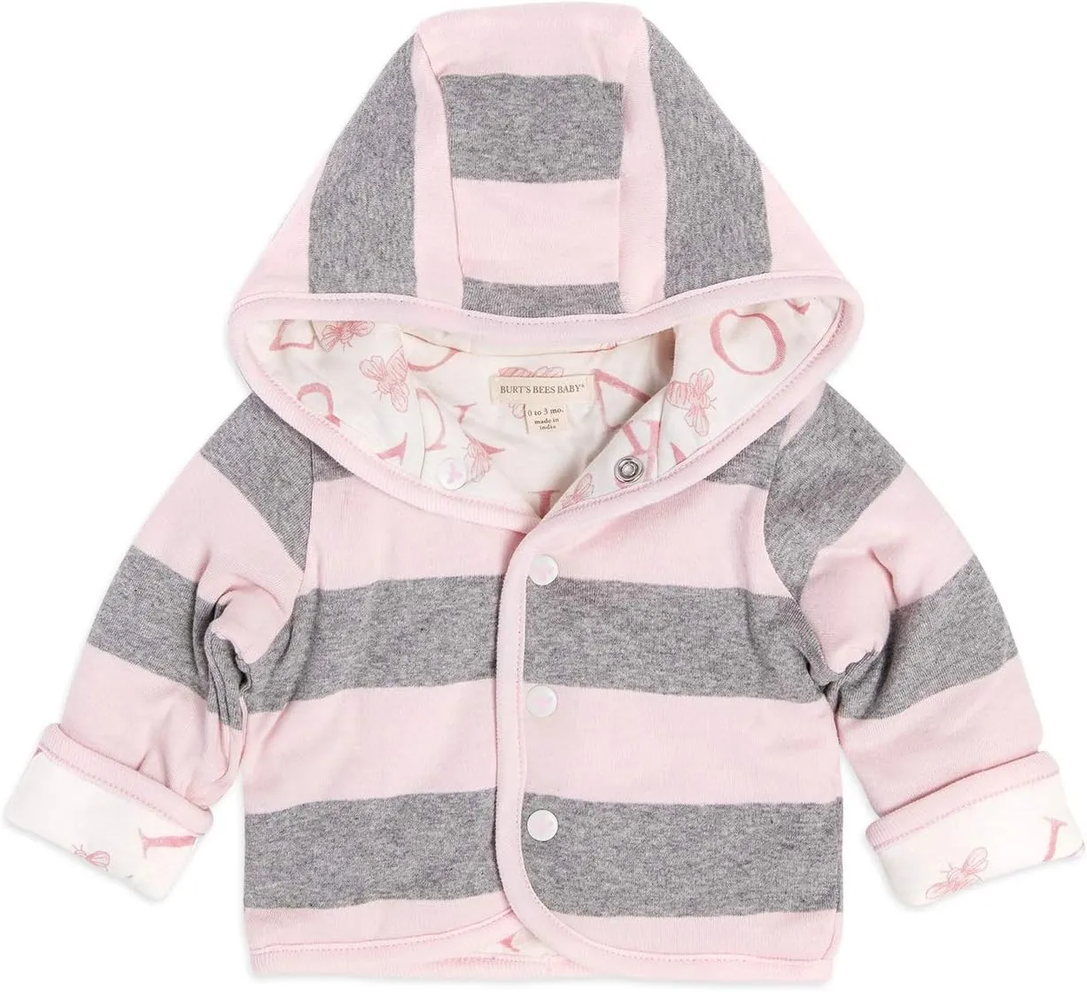 Burt's Bees Baby Unisex Baby Organic Cotton Button Up Jacket