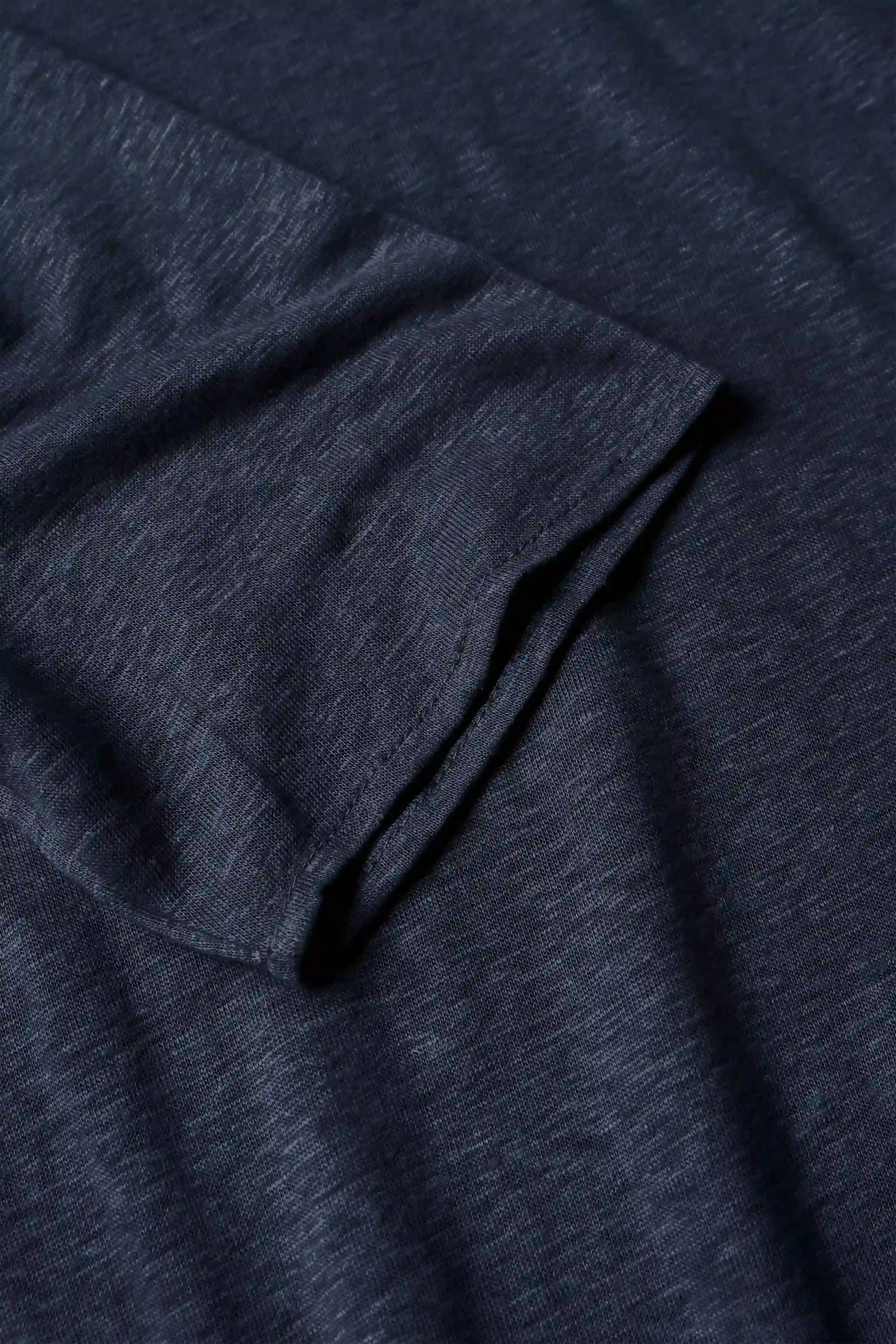 C-NECK LINEN INDIGO
