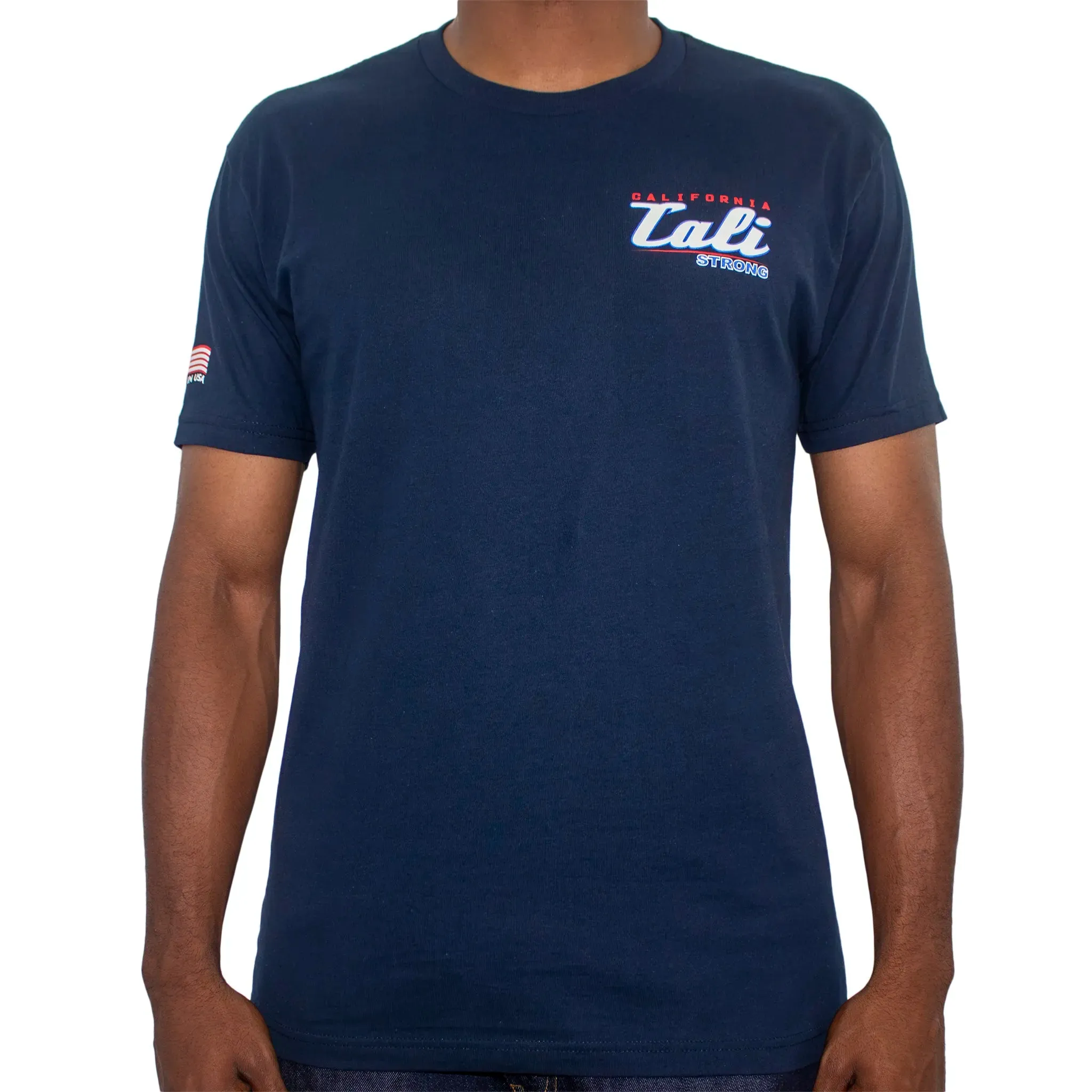 CALI Strong Crest USA T-Shirt Navy Max Glow in the Dark
